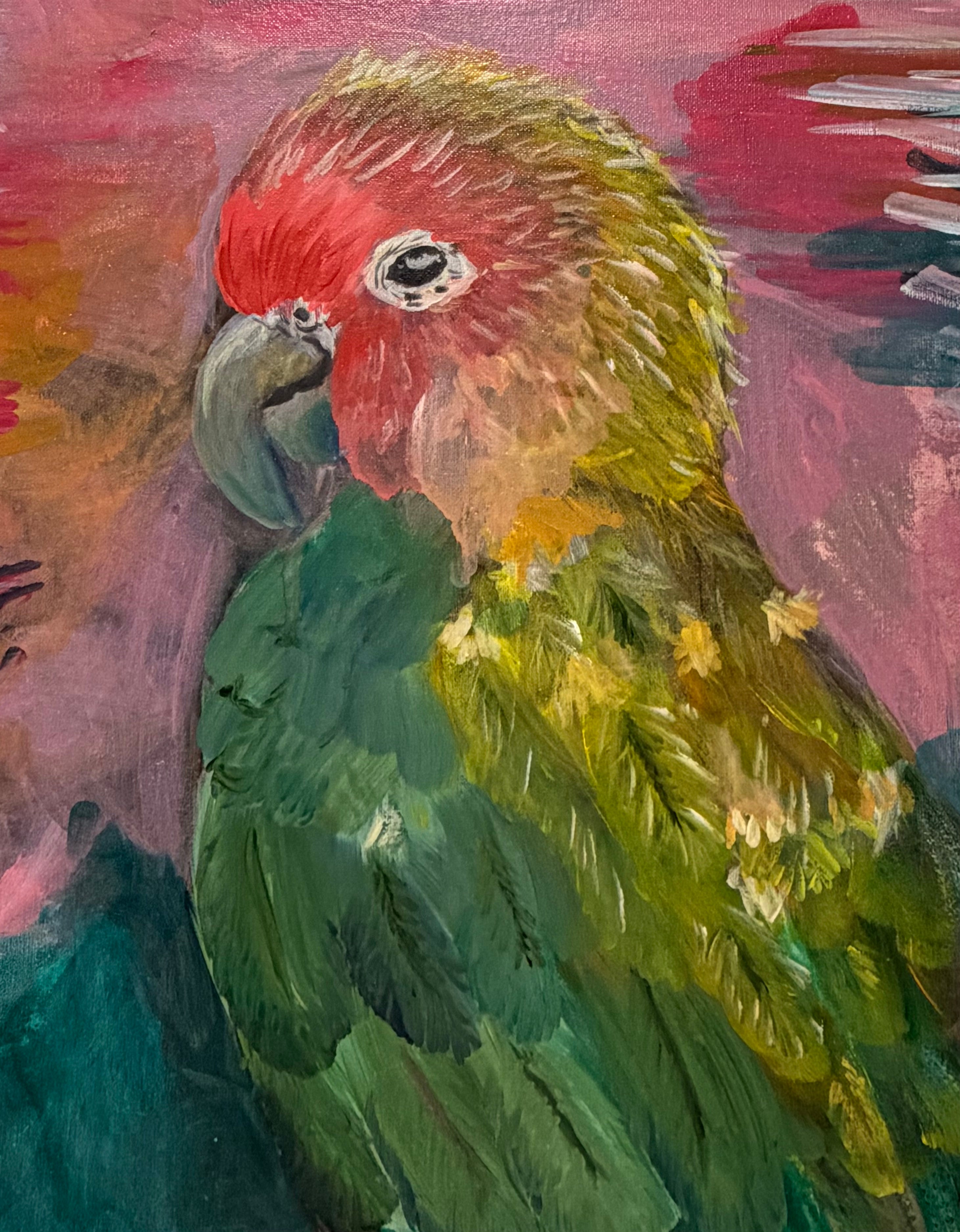 First Oil Painting of Bird