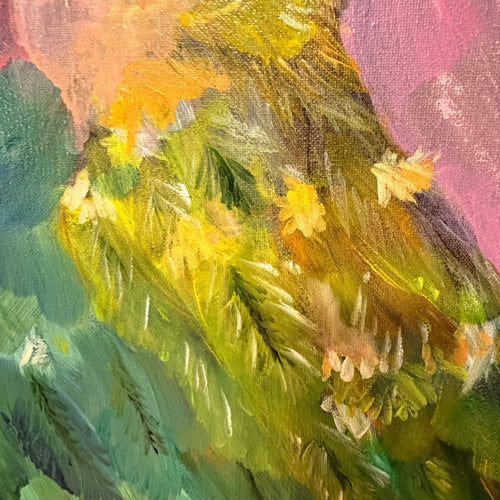 First Oil Painting of Bird