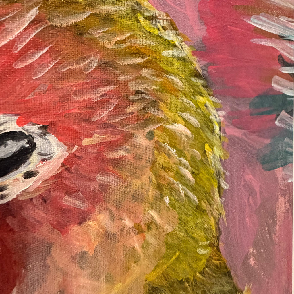First Oil Painting of Bird