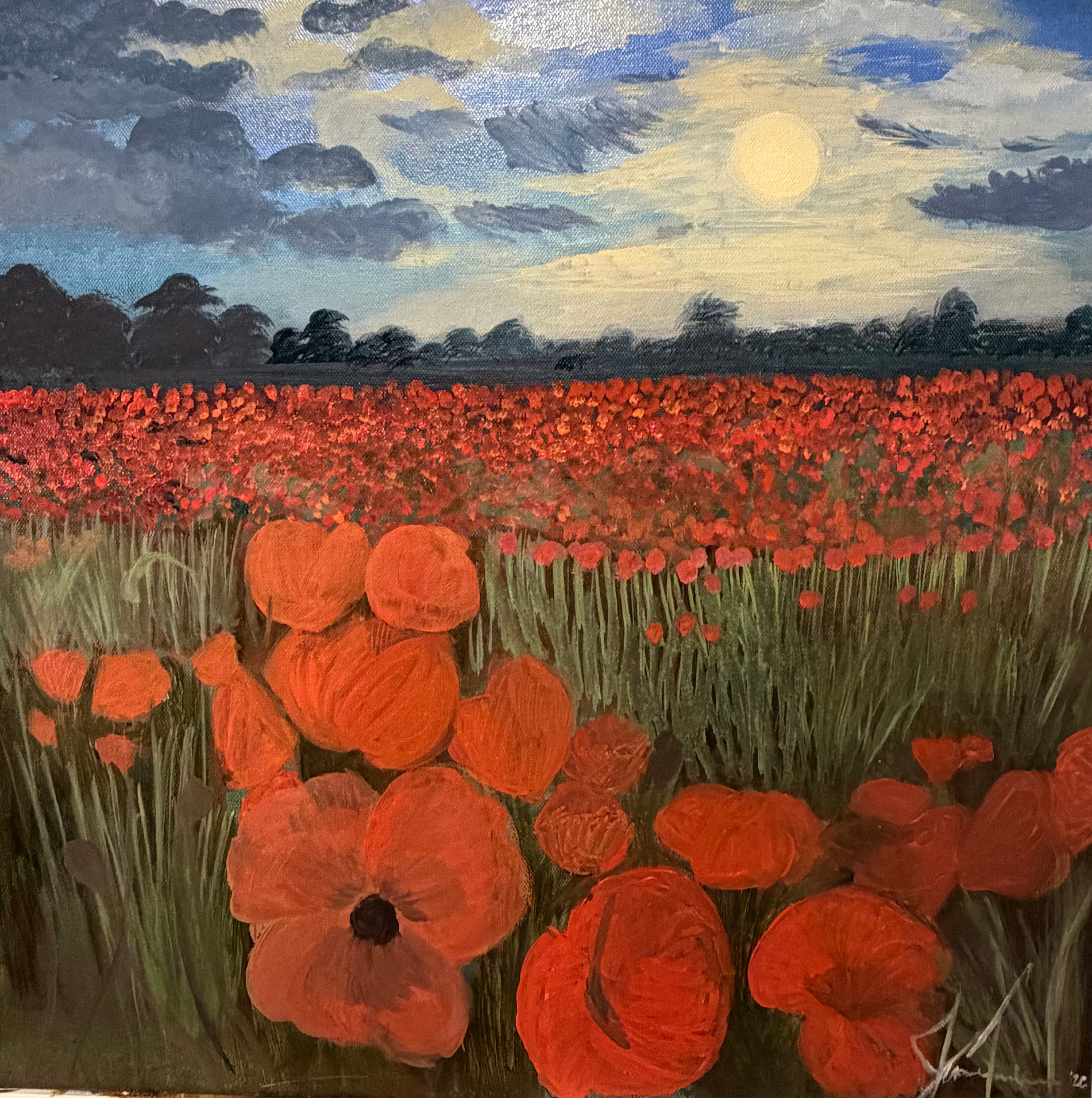 Poppy Field Oil Painting